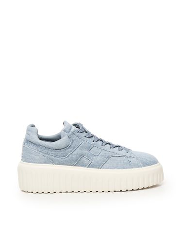 Denim H-Streifen blaue Sneaker - Hogan - Modalova