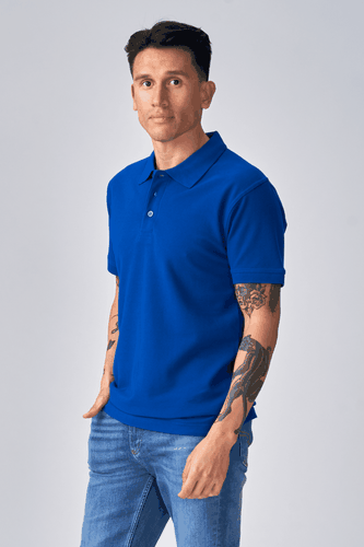 Basic Polo - blau - Male - TeeShoppen - Modalova