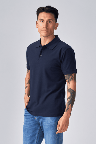 Basic Polo - Marine - Mann - TeeShoppen - Modalova