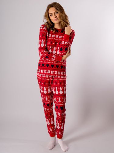 Schneeflocke Damen Pyjama - rot - TeeShoppen - Modalova