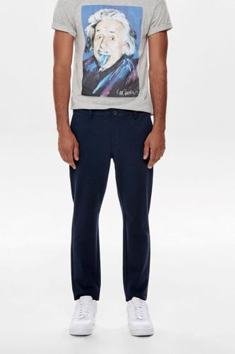 Mark gestreift Pants - Rosing/Dark Navy - Mann - Only & Sons - Modalova