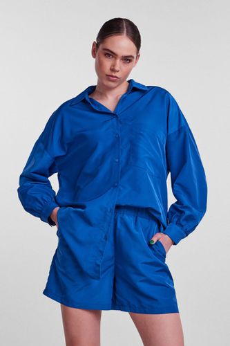 Chrilina Oversized Hemd - Mazarine Blau - PIECES - Modalova