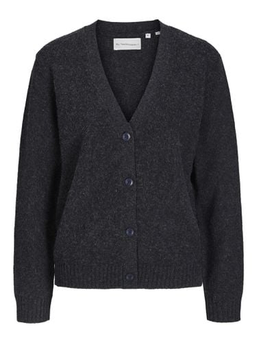 Strickjacke - dunkelgraue Melange - Damen - TeeShoppen - Modalova