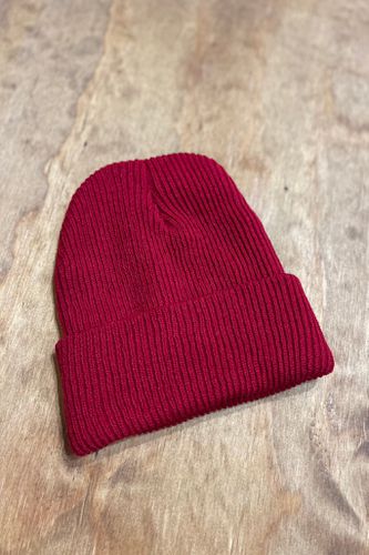 Strickbeanie - rot - Mann - TeeShoppen - Modalova