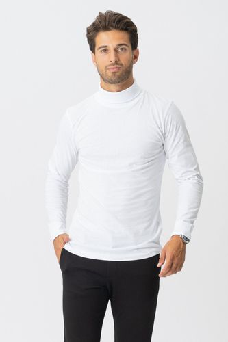 Rollkragenpullover - Weiß - Mann - TeeShoppen - Modalova