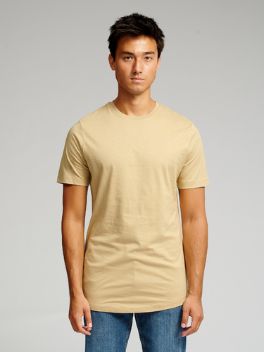 Langes T -Shirt - Beige - Mann - TeeShoppen - Modalova