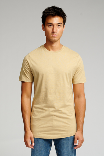 Langes T -Shirt - Beige - Mann - TeeShoppen - Modalova