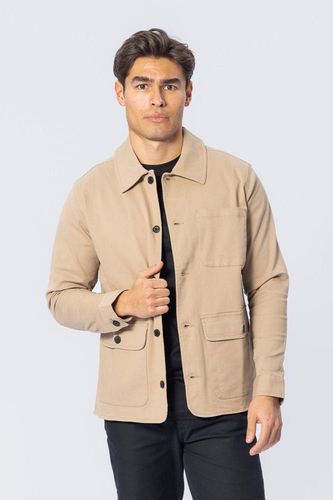 Twill -Hemdjacke - dunkler Sand - Mann - TeeShoppen - Modalova