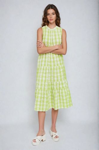 Sody -Kalb -Higneck -Kleid - Schattenlimette - Vero Moda - Modalova