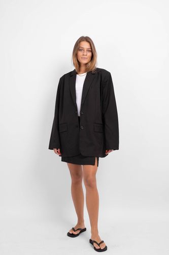 Größe Oversized Blazer - Schwarz - PIECES - Modalova