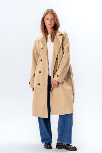 Linea Trenchcoat - Beige - Damen - TeeShoppen - Modalova