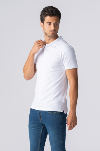 Muscle Poloshirt - weiß - Mann - TeeShoppen - Modalova