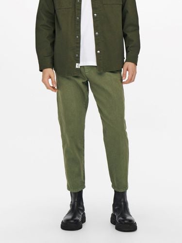 Avi Beam Chino Twill Pants - Olive Night - Mann - Only & Sons - Modalova