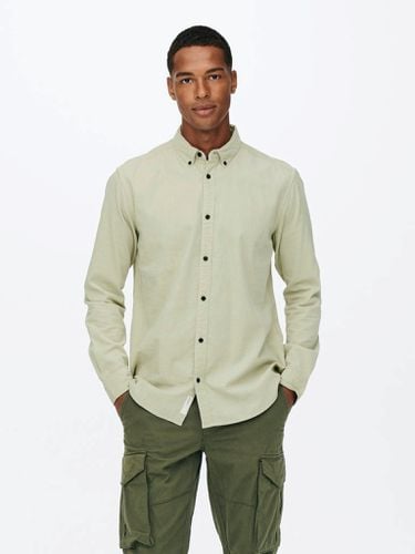 Logan Life Reg Shirt - Pelican - Mann - Only & Sons - Modalova