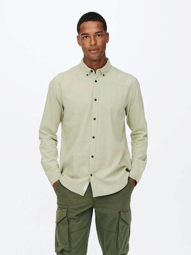 Logan Life Reg Shirt - Pelican - Only & Sons - Modalova