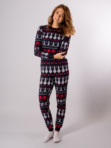 Pyjama der Schneeflocke Frauen - Marine - TeeShoppen - Modalova