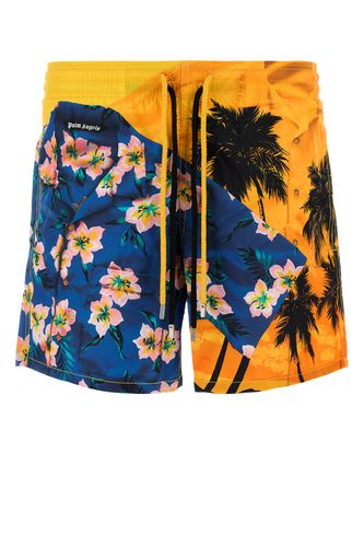 Printed nylon swimming shorts - PALM ANGELS X VILEBREQUIN - Modalova