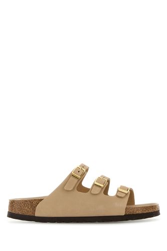 Beige leather Florida slippers - BIRKENSTOCK - Modalova