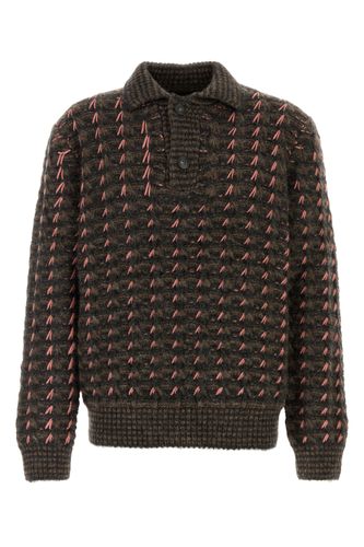 Multicolor alpaca blend polo shirt - CANALI - Modalova