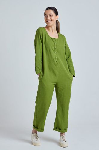 CLARA spring Green - GOTS Organic Cotton Jumpsuit by , XS - Flax & Loom - Modalova