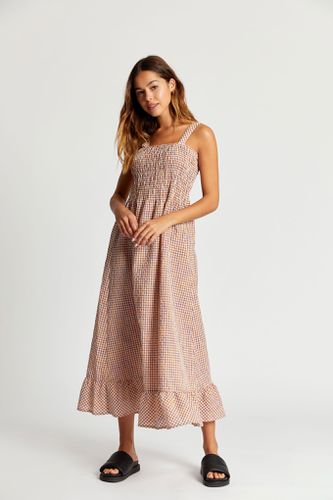 HOYA Organic Cotton Dress - Rainbow Check, SIZE 1 / UK 8 / EUR 36 - KOMODO - Modalova