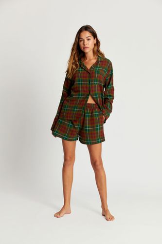 JIM JAM Womens Organic Cotton Pyjama Shorts Set Green, Size 1 / UK 8 / EUR 36 - KOMODO - Modalova