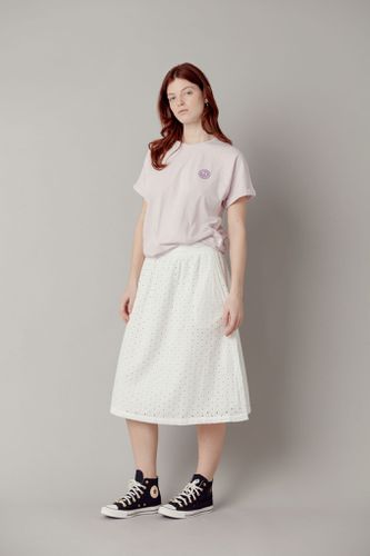 NAMI Organic Cotton Midi Skirt - White, SIZE 1 / UK 8 / EUR 36 - KOMODO - Modalova