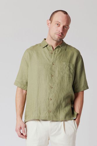 DINGWALLS Organic Linen Shirt Khaki, Small - KOMODO - Modalova