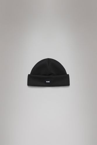 Rains Ribbed Fleece Beanie - Black - Rains - Modalova