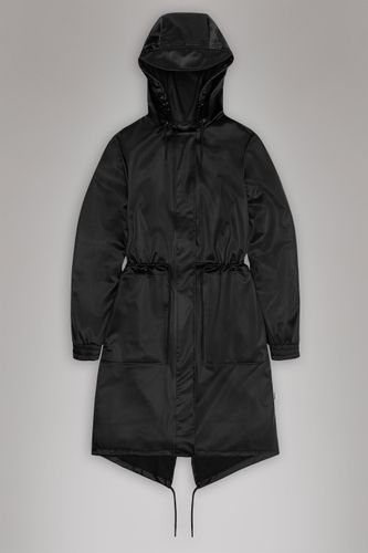 Rains String W Parka - Black Grain - Rains - Modalova