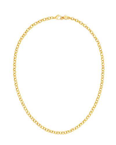 Gold Plain Chain Charm Necklace | Women's Jewellery - Fable England - Modalova