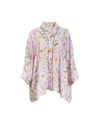 Meadow Creature Lilac Short Kimono | Women's Kimono - Fable England - Modalova