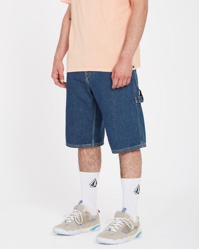 Men's Labored Denim Utility Short - Volcom - Modalova