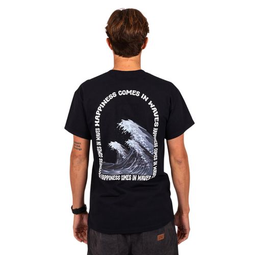 Rusty Happy Wave T-Shirt - Black - Rusty - Modalova