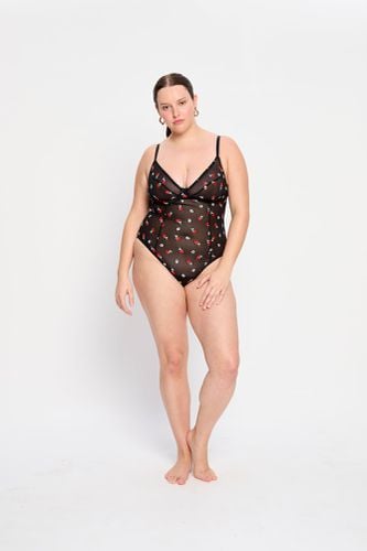 Intimates V Day Bodysuit Light-Moderate Black Rose - Modibodi - Modalova