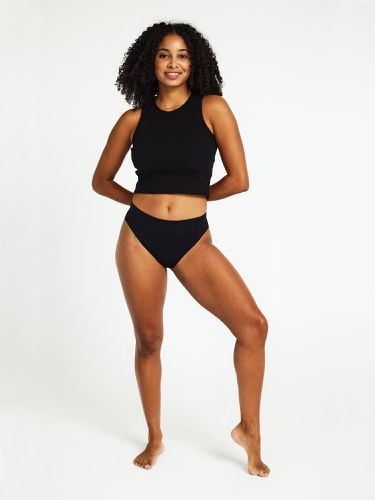 ModiComfort Seamless Hi-Leg Brief Moderate-Heavy Black - Modibodi - Modalova