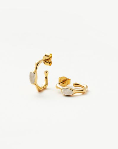 Magma Gemstone Small Hoop Earrings | 18ct Recycled Gold Vermeil on Recycled Sterling Silver - Missoma - Modalova