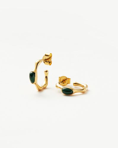 Magma Gemstone Small Hoop Earrings | 18ct Recycled Gold Vermeil on Recycled Sterling Silver - Missoma - Modalova