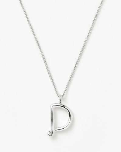 Curly Molten Initial Pendant Necklace - Initial D | Sterling Silver - Missoma - Modalova