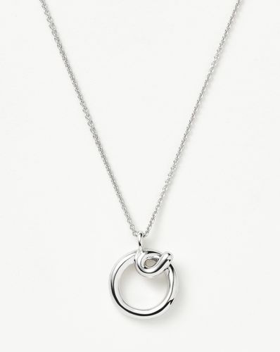 Curly Molten Initial Pendant Necklace - Initial O | Sterling Silver - Missoma - Modalova