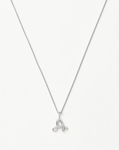 Curly Molten Mini Initial Necklace - A | Sterling Silver - Missoma - Modalova