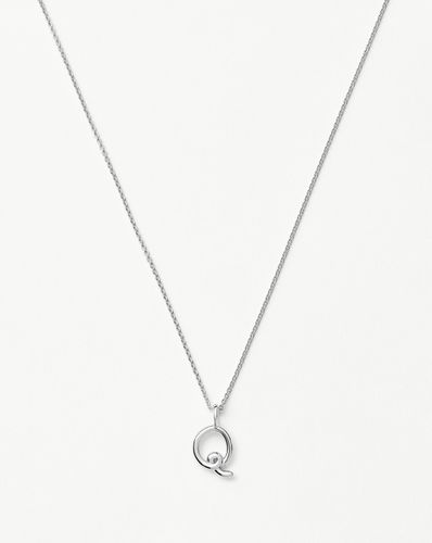 Curly Molten Mini Initial Necklace - Q | Sterling Silver - Missoma - Modalova