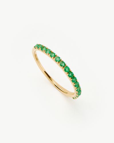 Fine Half Emerald Eternity Ring - Missoma - Modalova