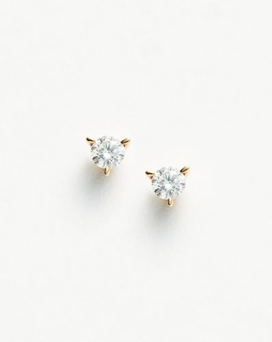 Fine Small Solitaire Diamond Stud Earrings | 14ct Solid Gold - Missoma - Modalova