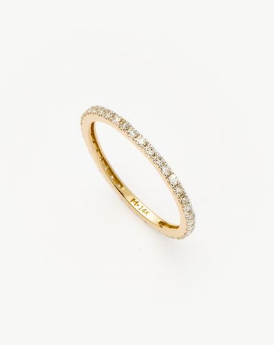 Fine Slim Eternity Ring | 14ct Solid Gold/Diamond - Missoma - Modalova