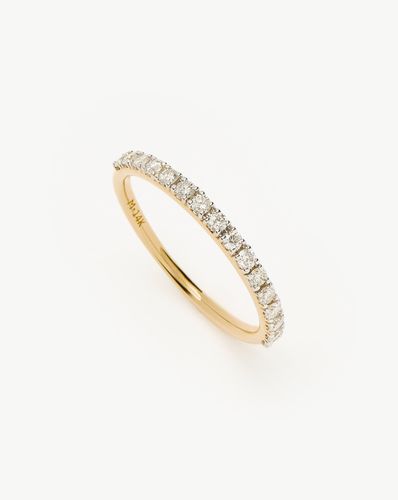 Fine Slim Half Eternity Ring | 14ct Solid Gold/Diamond - Missoma - Modalova