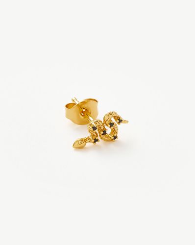 Harris Reed Serpent Single Stud Earring | 18ct Gold Vermeil/Black Onyx - Missoma - Modalova