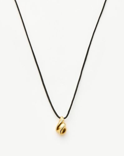Savi Ridge Droplet Pendant Cord Necklace | 18ct Gold Plated - Missoma - Modalova