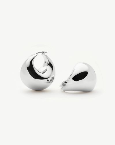Sculptural Chubby Dome Medium Hoop Earrings | Silver Plated - Missoma - Modalova