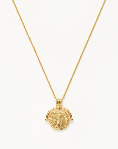 Lucy Williams Medium Engravable Roman Arc Coin Necklace | 18ct Gold Plated - Missoma - Modalova